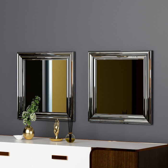 Hanah Home Bale - Silver Set de Espejos (2 Piezas) Hanah Home Bale - Silver Set de Espejos (2 Piezas)